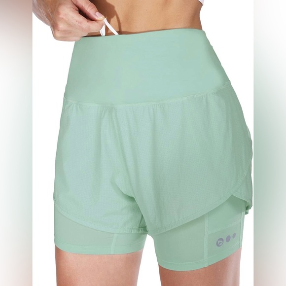 BALEAF| High Waisted 2 in 1 Running Shorts - Picture 1 of 7